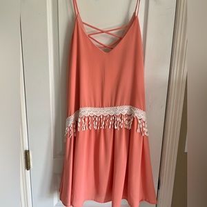 Peach mini boutique dress- Small